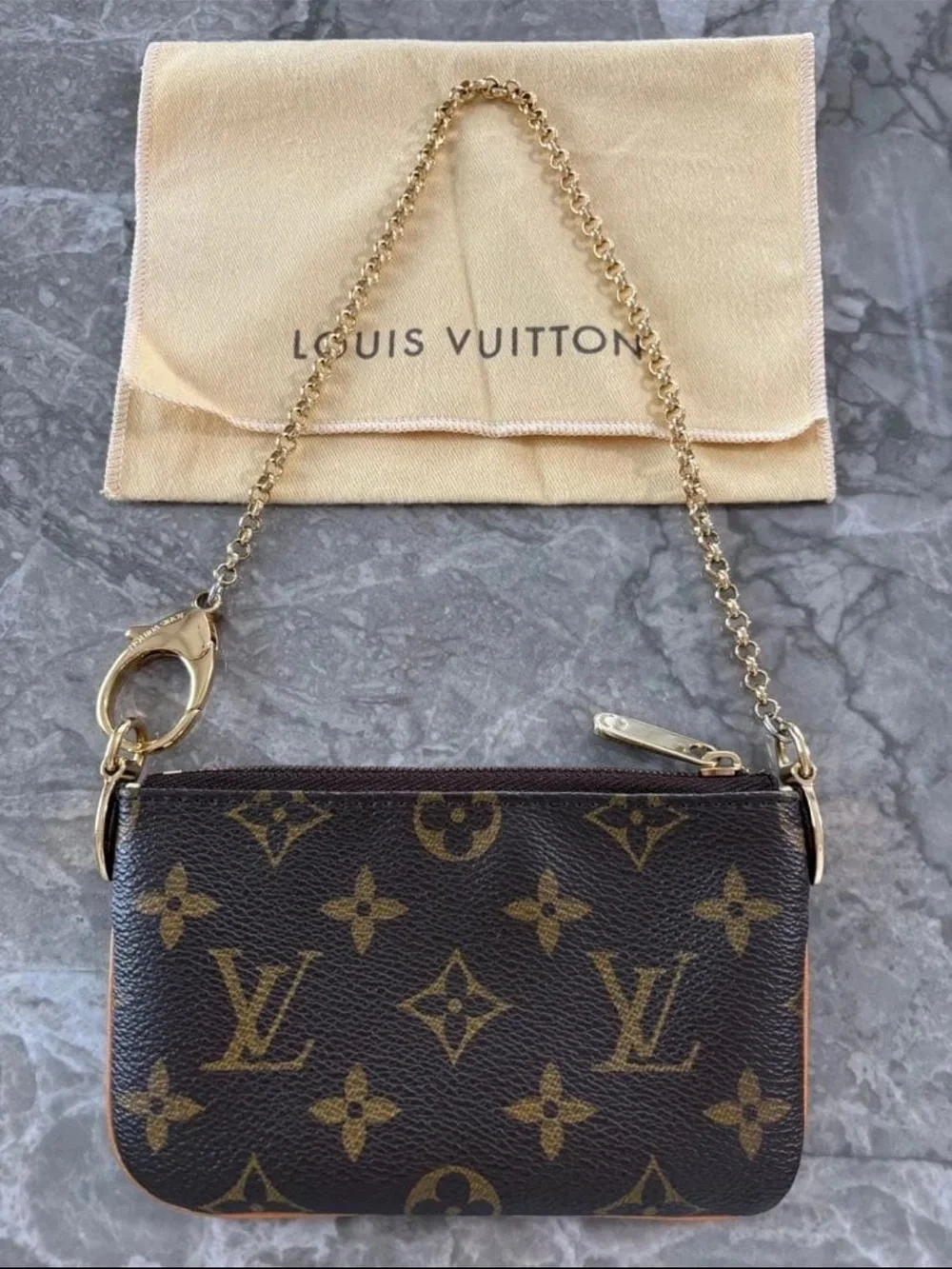 Louis Vuitton Monogram Canvas Mini Pochette - Brown